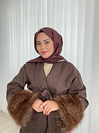 Premium Kürklü Kaban - KAHVE