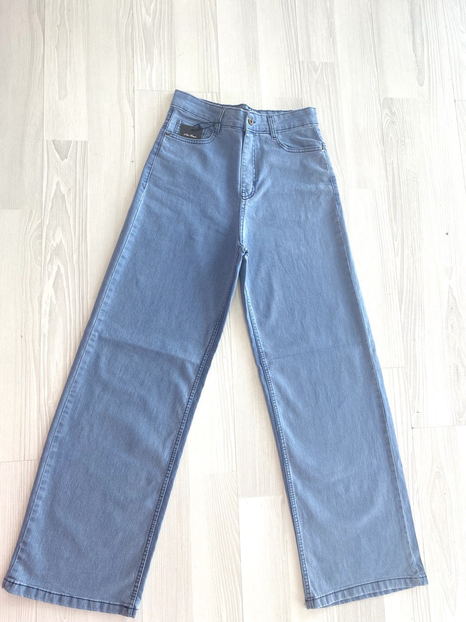 Palazzo Denim Pantolon Açık Mavi