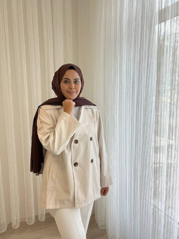 Düğmeli Massi Model Trenç - KREM